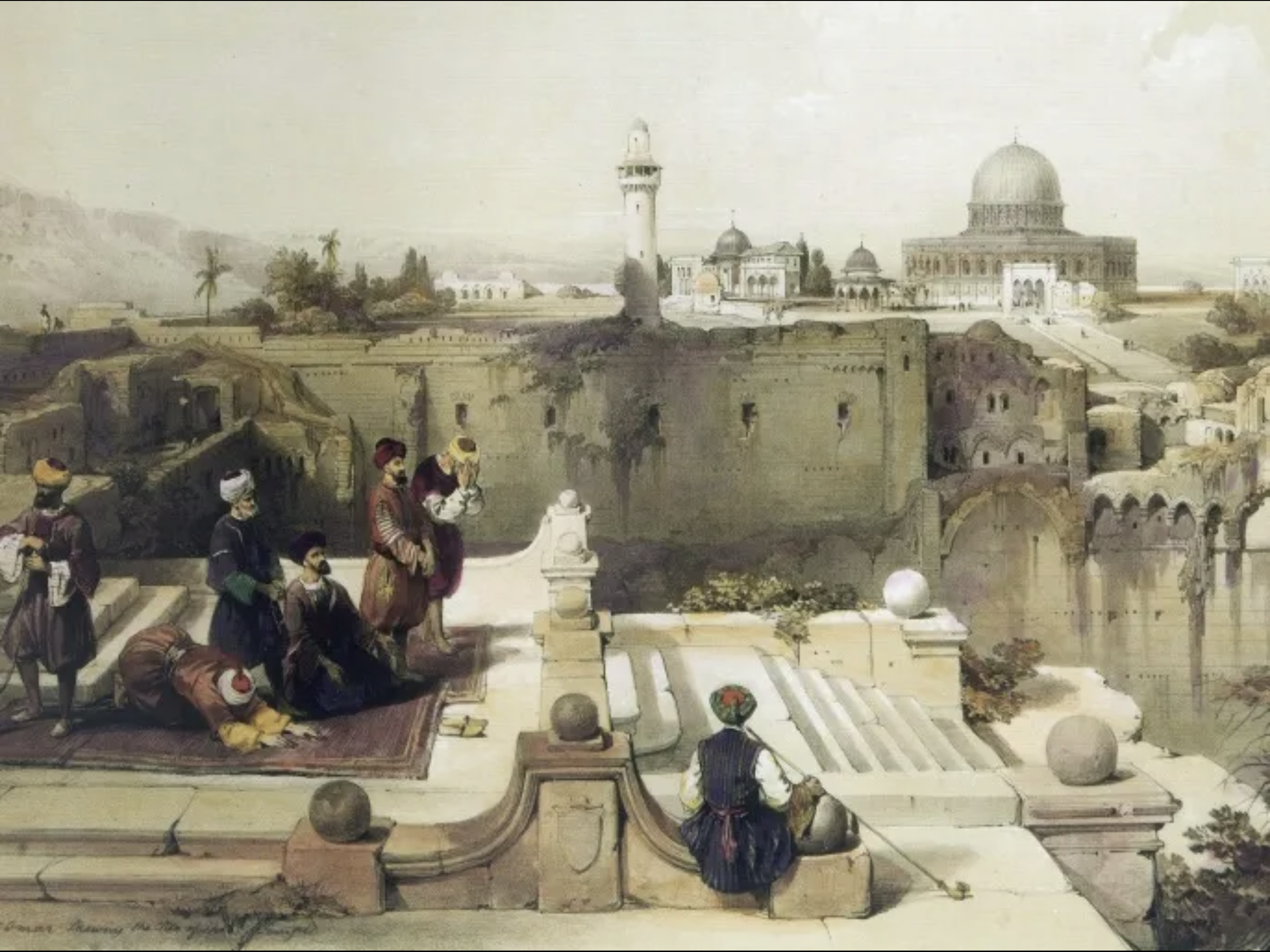 لوحة من كتاب "القدس مشاهد بانورامية"